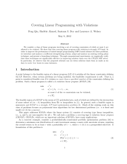 Covering Linear Programming with Violations
