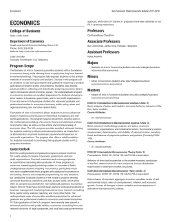 economics - SF State Bulletin - San Francisco State University