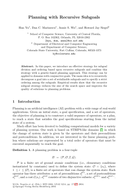LNAI 3214 - Planning with Recursive Subgoals