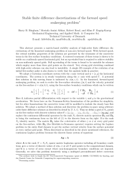Stable finite difference discretizations of the forward speed