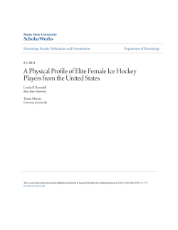 A Physical Profile of Elite Female Ice Hockey Players from the