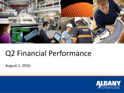 Q2 2016 Earnings Call Presentation