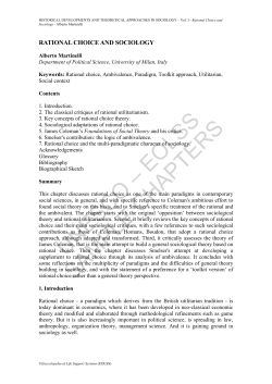 Rational Choice and Sociology