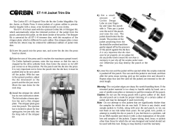 ET-1-H Jacket Trim Die