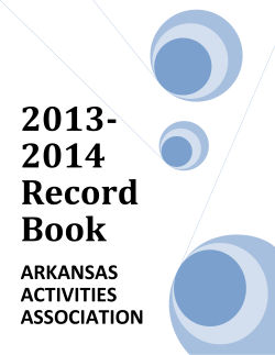2011-2012 Record Book - Arkansas Activities Association