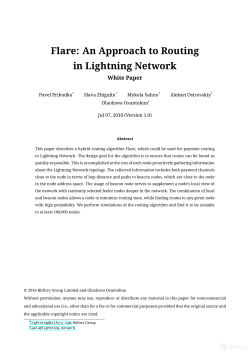 Flare: An Approach to Routing in Lightning Network