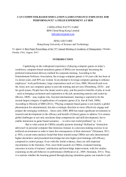 Can Computer-Based Simulation Games Enhance Em
