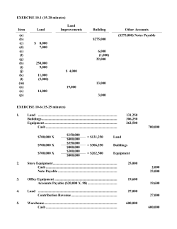EXERCISE 10-1 (15