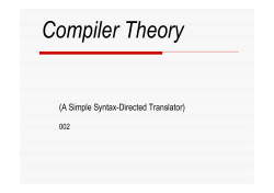 Syntax-Directed Translation