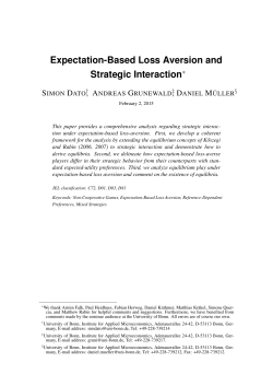 Expectation-Based Loss Aversion and Strategic Interaction