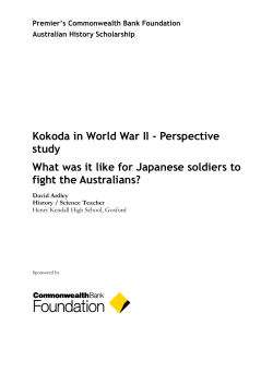 Kokoda in World War II - Perspective study. What was it like for