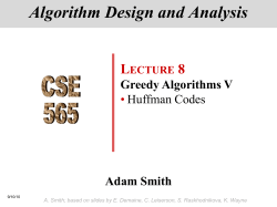 Algorithm Design and Analysis CSE 565