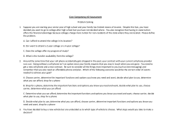 Core Competency #2 Assessment Problem Solving 1. Suppose you