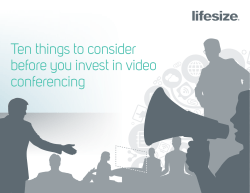 Ten Things to Consider Before Investing in Video