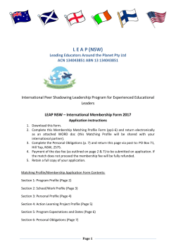 NSW LEAP-International Membership Form