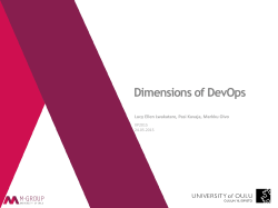 Dimensions of DevOps