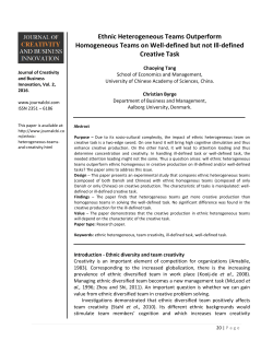 Ethnic Heterogeneous Teams Outperform Homogeneous Teams on