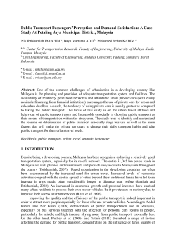 4.3 Passengers` Perception on Stage Bus and LRT/KTM Komuter