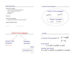 S &rarr;aSb S &rarr;&epsilon;