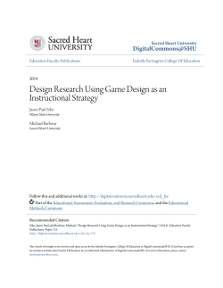 Design Research Using Game Design as an Instructional Strategy