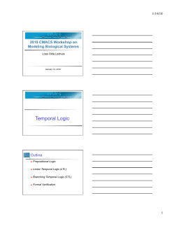Temporal Logic - Lehman College - Department of Mathematics and
