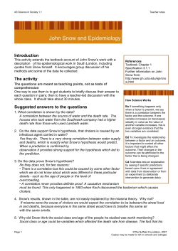 Teacher notes and student sheets