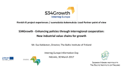 S34Growth - Enhancing policies through interregional cooperation
