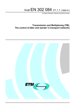 The control of jitter and wander in transport networks