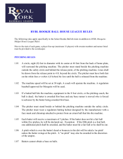 RYBL ROOKIE BALL HOUSE LEAGUE RULES