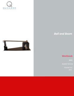 Ball and Beam Workbook