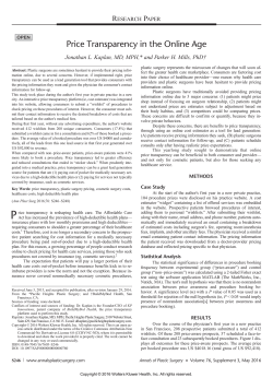 Price Transparency in the Online Age