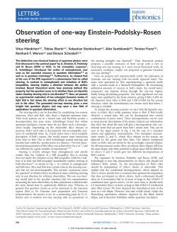 Observation of one-way Einstein-Podolsky-Rosen