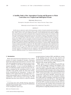 A Satellite Study of the Atmospheric Forcing and Response to Moist