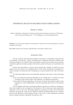 inference rules in machine state forecasting