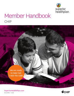 Superior HealthPlan, CHIP Member Handbook