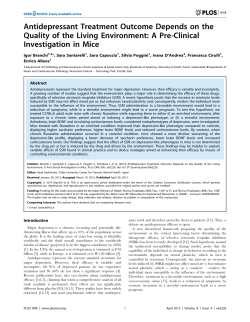 Antidepressant Treatment Outcome Depends on the Quality of the