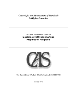 Masters-Level Student Affairs Professional Preparation Programs