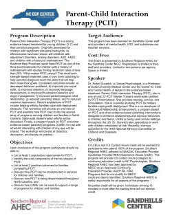 Parent-Child Interaction Therapy