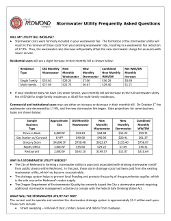 Stormwater Utility Frequently Asked Questions