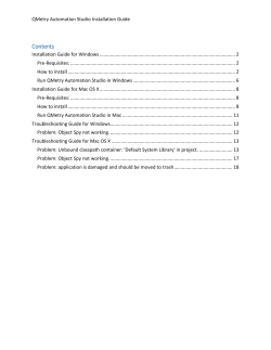 Installation Guide for Mac OS X
