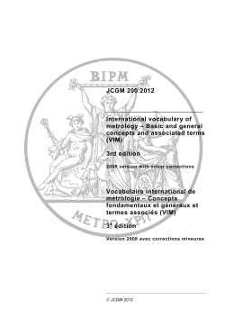 JCGM 200:2012 International vocabulary of metrology