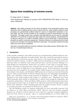 Space-time modelling of extreme events - Infoscience