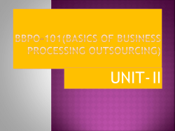 BBPO-101(Basics of Business Processing Outsourcing)