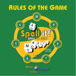 Rules of the game