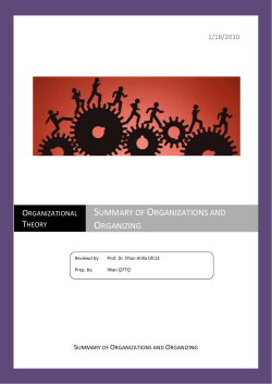 Chapter 2: Organizations as Rational Systems