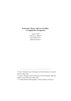 Preference theory and low fertility in comparative perspective
