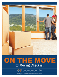 Moving Checklist - Independence Title