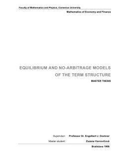 equilibrium and no-arbitrage models of the term structure