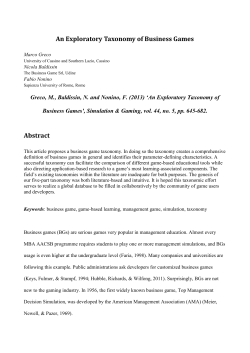 An Exploratory Taxonomy of Business Games (PDF