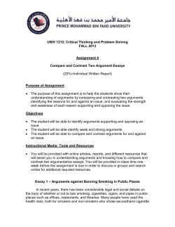 UNIV 1212: Critical Thinking and Problem Solving